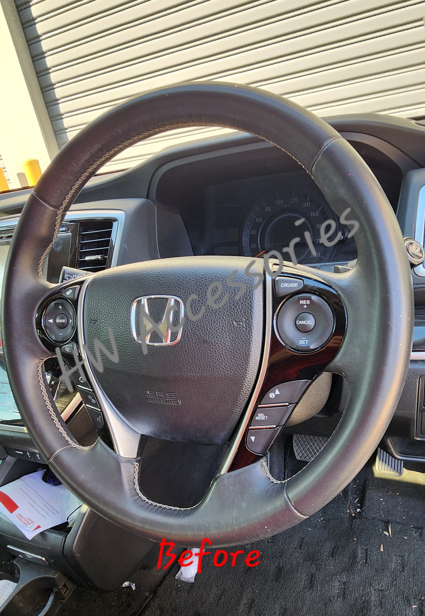 Honda Odyssey Steering Wheel Leather Stitched Cover