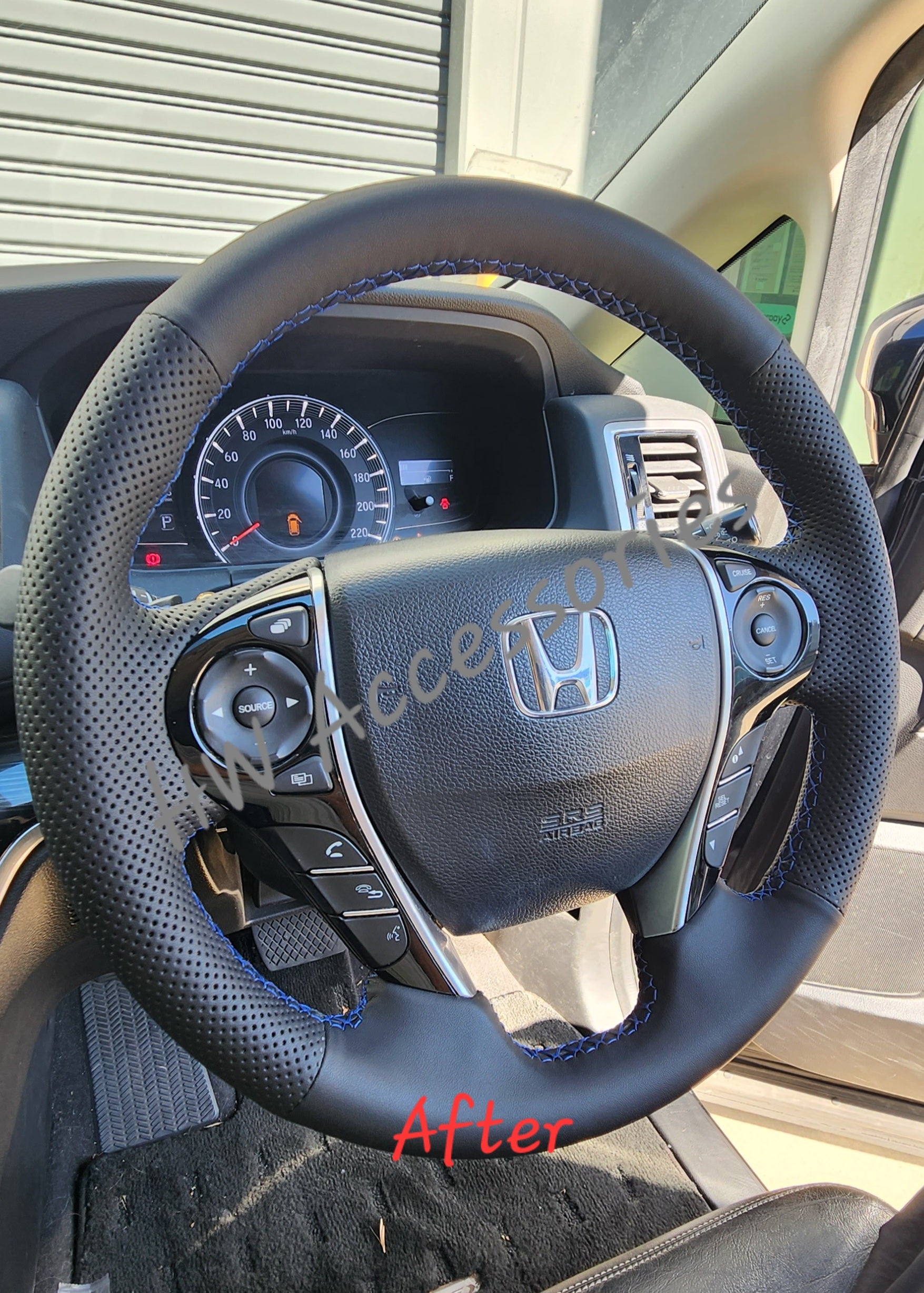 Honda Odyssey Steering Wheel Leather Stitched Cover – HW Accessories