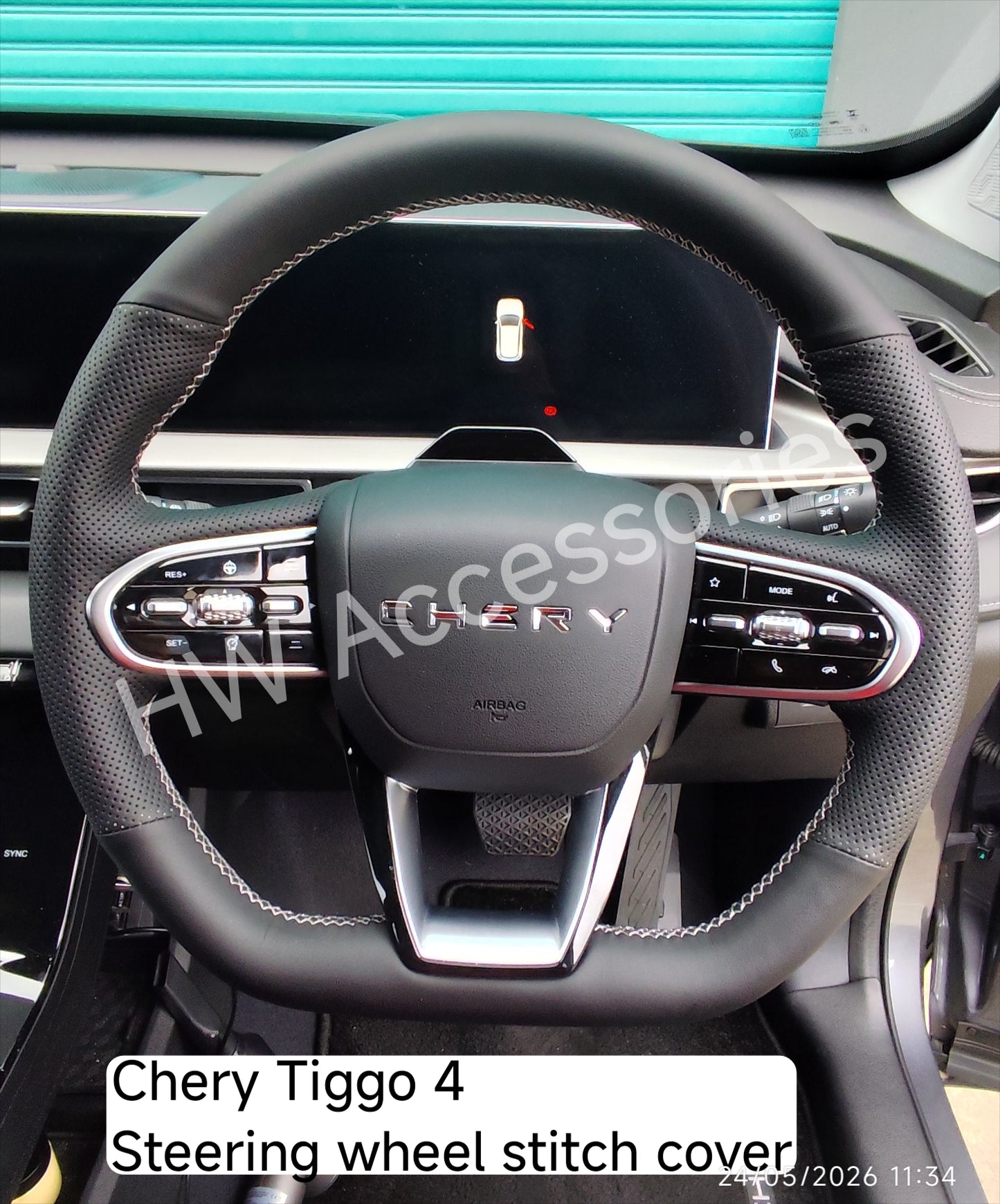 Chery Tiggo / Omoda 5 Steering Wheel Leather Stitched Cover