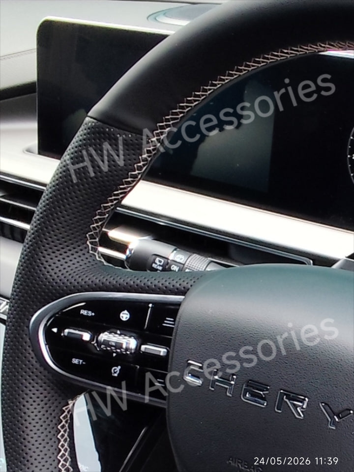 Chery Tiggo / Omoda 5 Steering Wheel Leather Stitched Cover