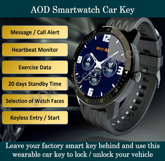 AOD Smartwatch Proximity Car Key (Models WY2C and WY2D)